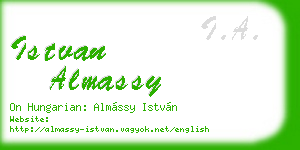 istvan almassy business card