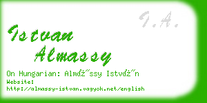 istvan almassy business card